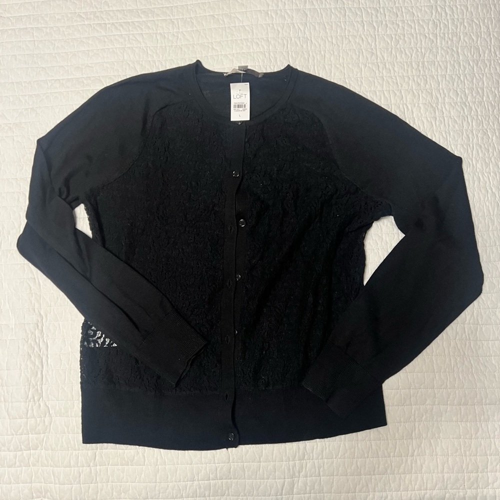 LOFT Black Women's Cardigan Sweater